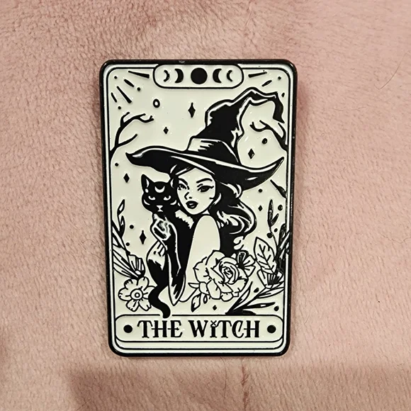 Black and White Witch Pendant - Picture 1 of 2